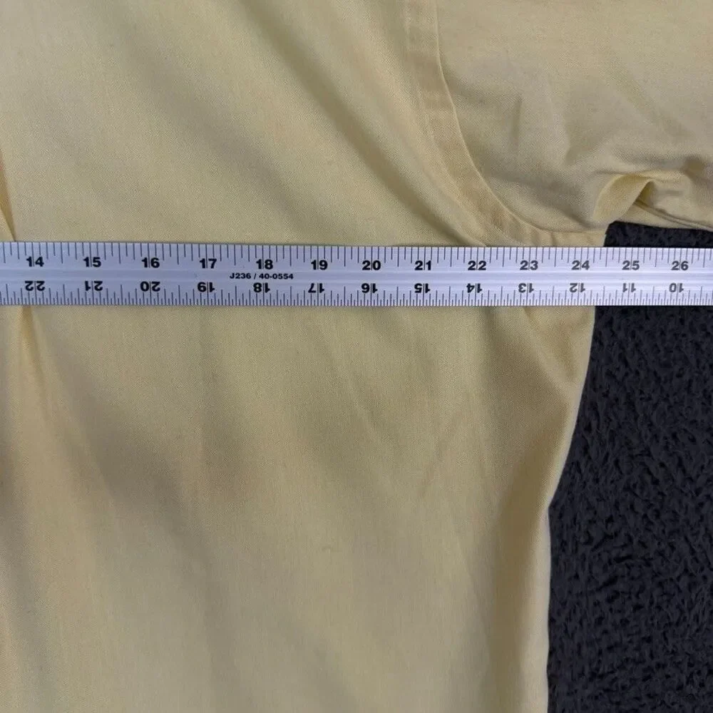 Vtg Brooks Brothers Shirt Mens 15.5 34 Yellow OCBD Button Down Brooksweave - Picture 8 of 11